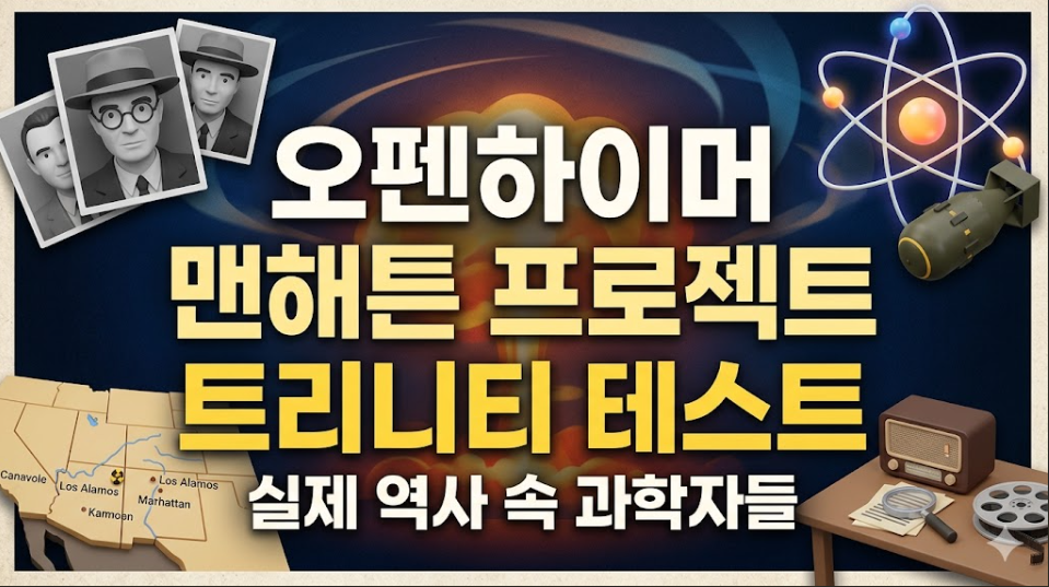 오펜하이머│맨해튼 프로젝트와 트리니티 테스트 실제 역사 속 과학자들