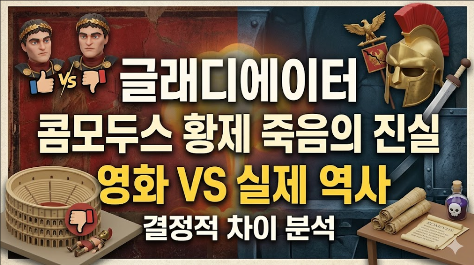 글래디에이터│콤모두스 황제 죽음의 진실 영화와 실제 로마 역사의 결정적 차이