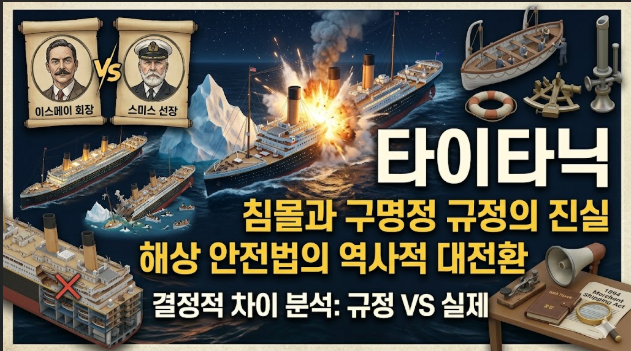 타이타닉│침몰과 구명정 규정의 진실 해상 안전법의 역사적 대전환